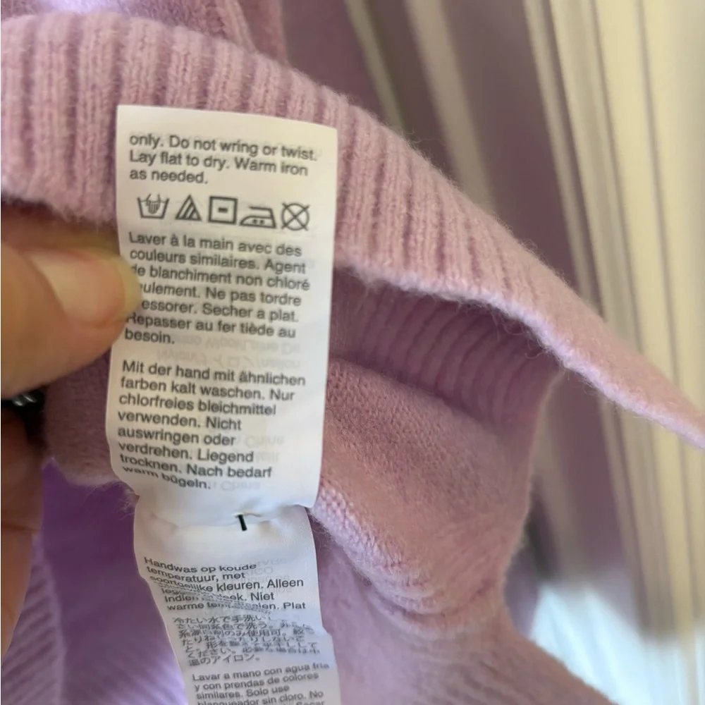 J.Crew Lilac Alpaca Merino Wool V-Neck Sweater – XS